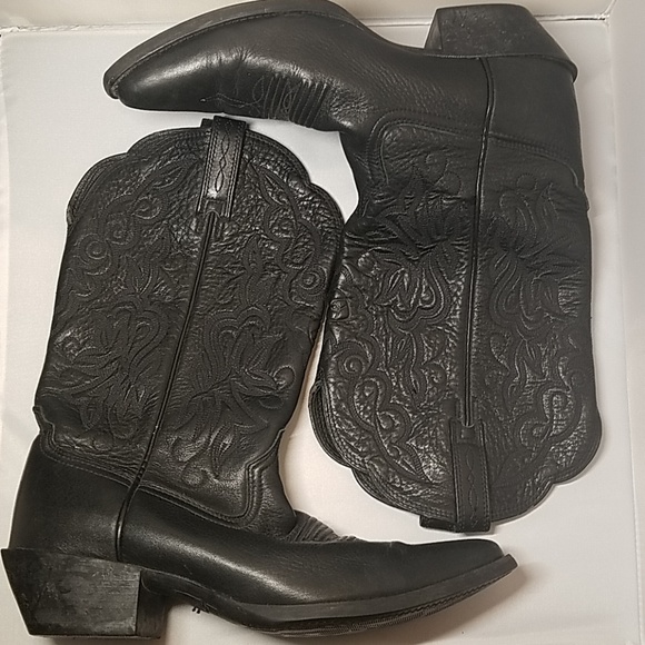 Ariat Heritage Black Leather Western Boots US 7B - Picture 6 of 8